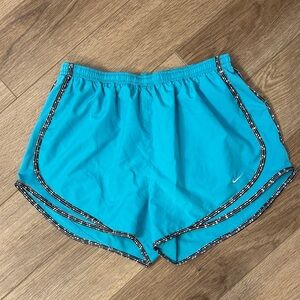 Nike DriFit Women’s Turquoise Athletic Shorts with Black-Trim